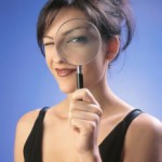 woman looking